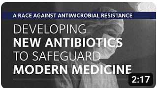 A image clip from the video 'Developing new antibiotics to safeguard modern medicine' on YouTube.